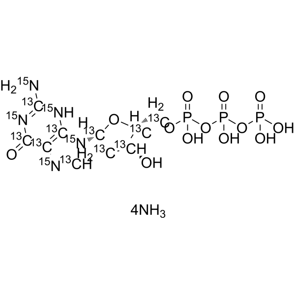 Guanosine-13C10,15N5 ammonium 2483830-19-7